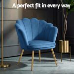 Artiss Armchair Velvet Blue Callista - Image 5