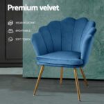 Artiss Armchair Velvet Blue Callista - Image 6