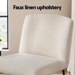 Artiss Accent Chair Armchair Cross Leg Beige - Image 5