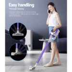 Devanti Stick Vacuum Cleaner Bagless Cordless 150W Purple - Image 3