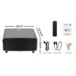 Devanti Portable Wifi Video Projector 4K 2.4G/5G Home Theater HDMI 1080P - Image 2