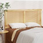 Artiss Bed Frame Queen Size with Rattan Headboard Wooden Bed Base BRUNO - Image 5
