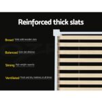 Artiss Bed Frame Single Size Wooden with 2 Drawers White RIO - Image 2