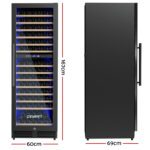 Devanti Wine Fridge Cooler Dual Zone 154 Bottles - Image 2