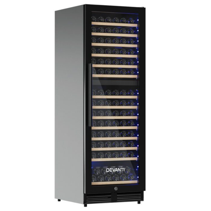 Devanti Wine Fridge Cooler Dual Zone 154 Bottles - Image 3