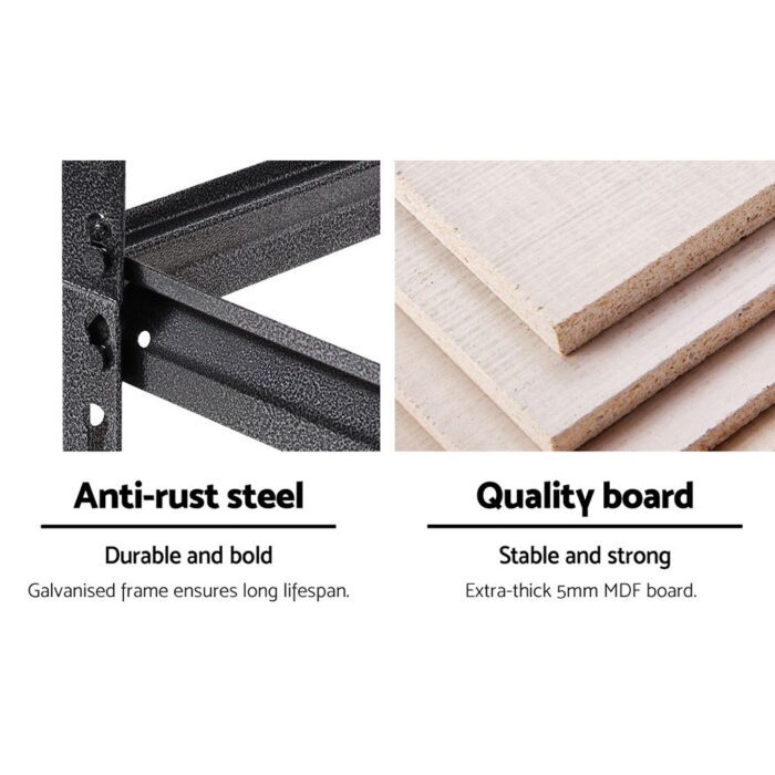 Giantz 1.5M Garage Shelving Warehouse Rack Pallet Racking Storage Shelf Charcoal - Image 4