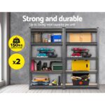 Giantz 2x1.5M Steel Warehouse Racking Rack Shelving Storage Garage Shelves Shelf - Image 3