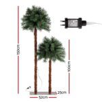 Jingle Jollys Christmas Tree 1.5+1m LED Xmas Palm Tree Party Decorations 2 in 1 - Image 2